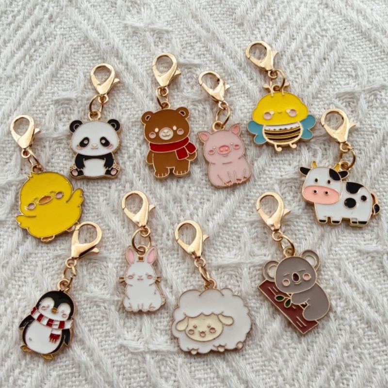 Packaging - 10pcs alloy drip oil cartoon animal