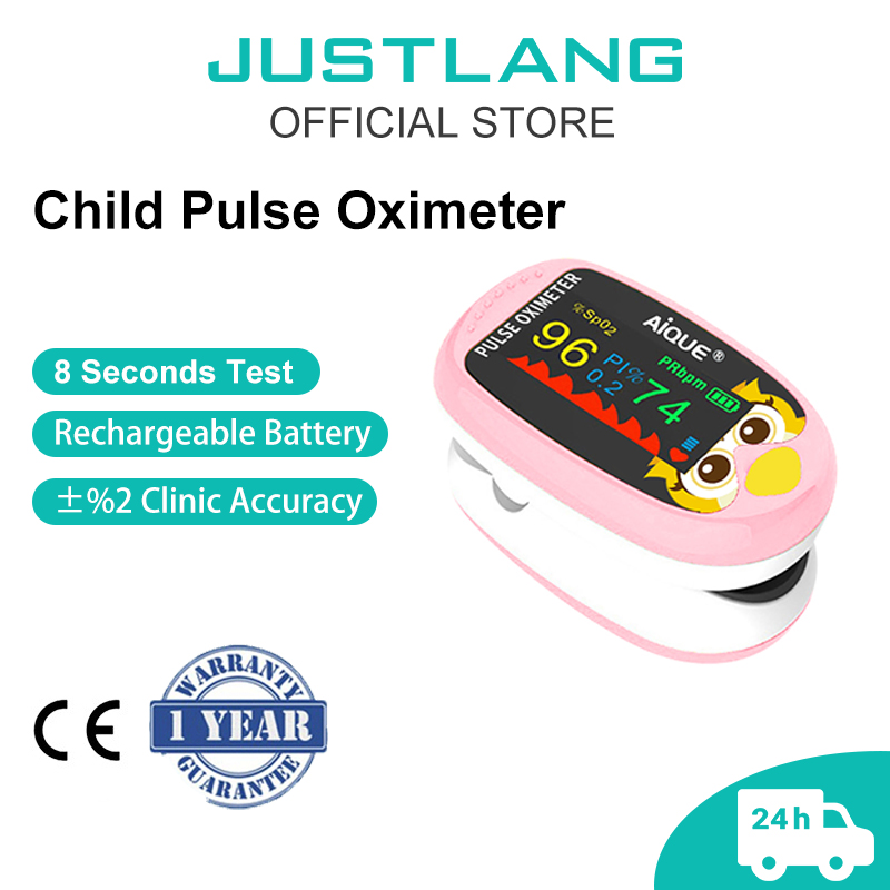 Pulse Oximeter Fingertip Rechargeable - JUSTLANG Digital Cartoon Oximeter Rechargeable Fingertip