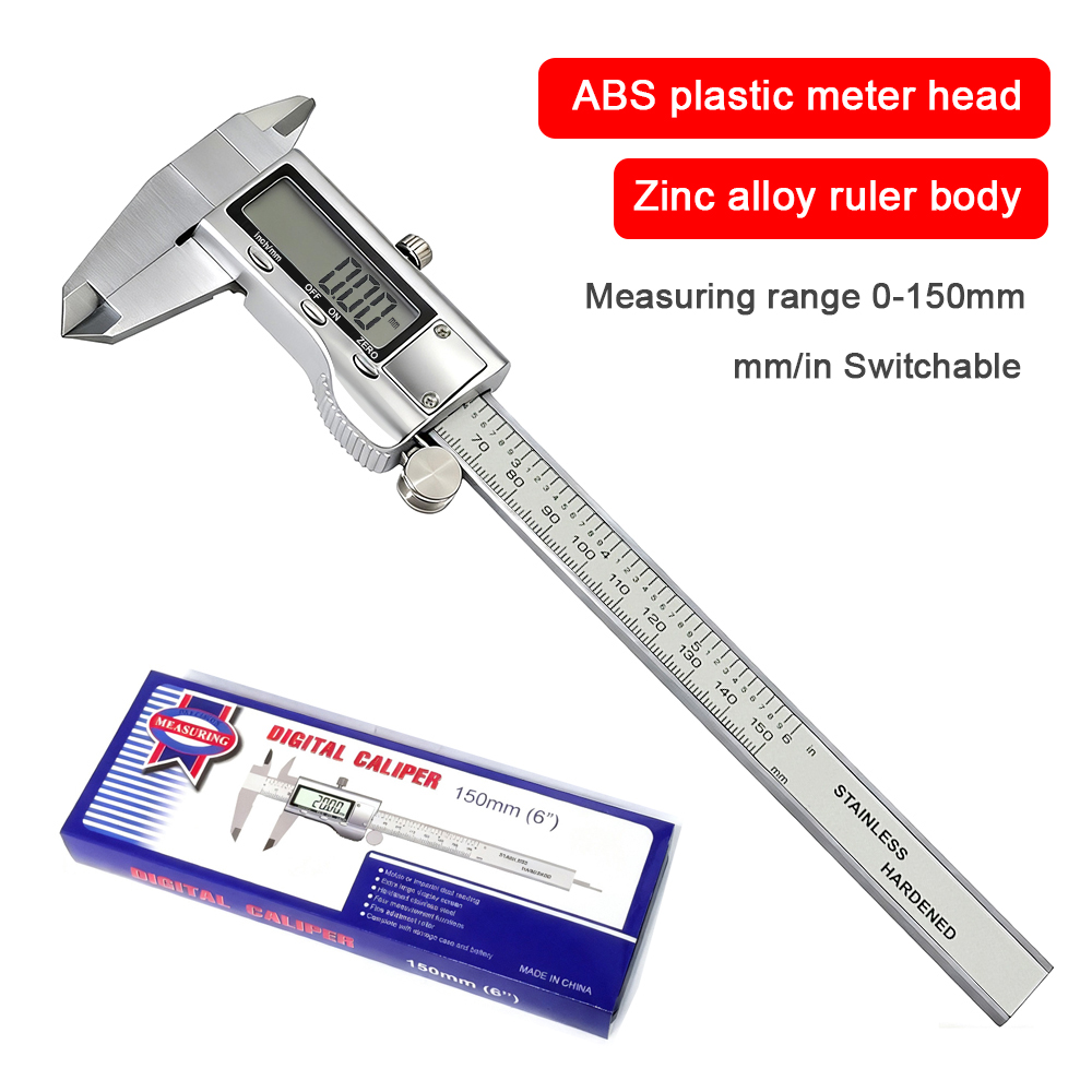Digital Caliper 150Mm Stainless Steel - 0-150mm Zinc Alloy Digital Caliper Metal