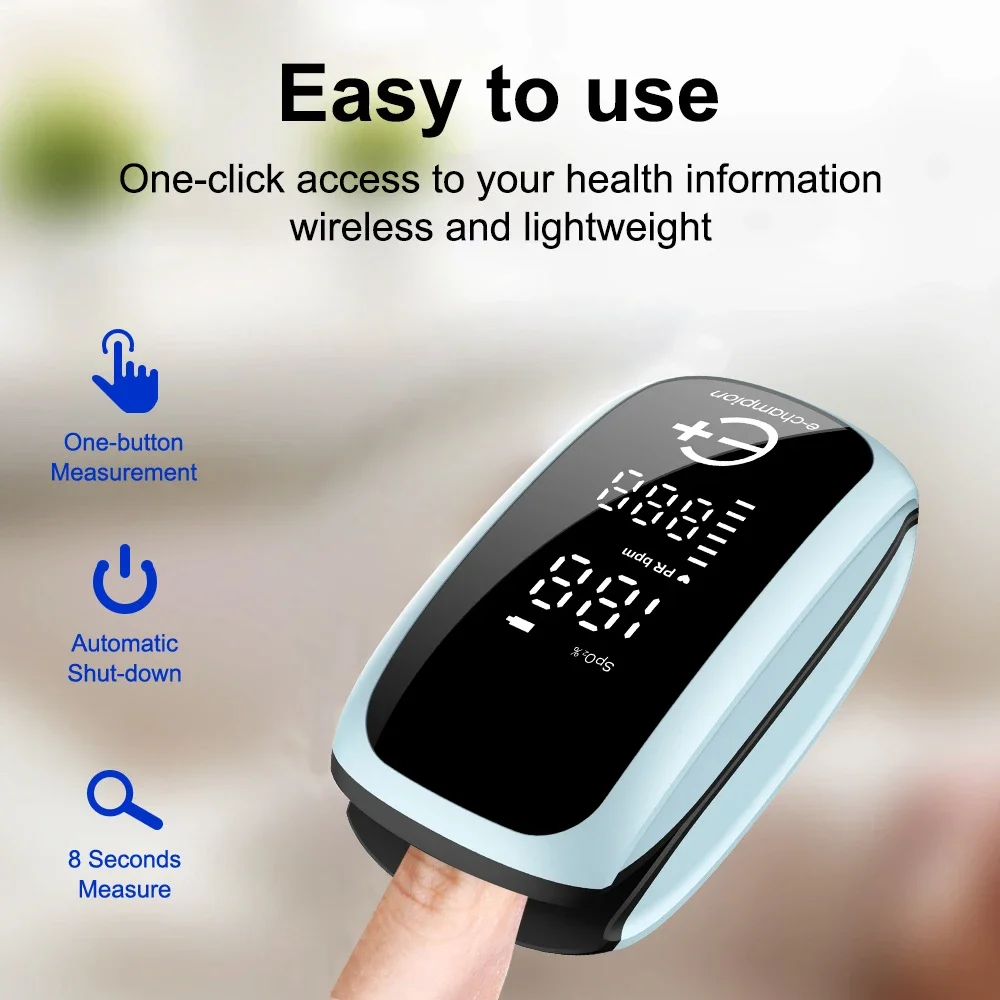 Pulse Oximeter Fingertip Rechargeable - Blood Oxygen Saturation Monitor Digital LED