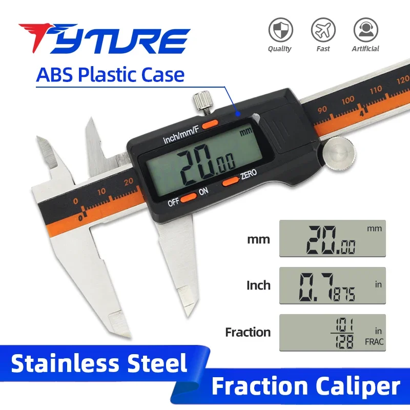 Digital Caliper 150Mm Stainless Steel - Fraction Metal Caliper Digital Pachymeter Vernier