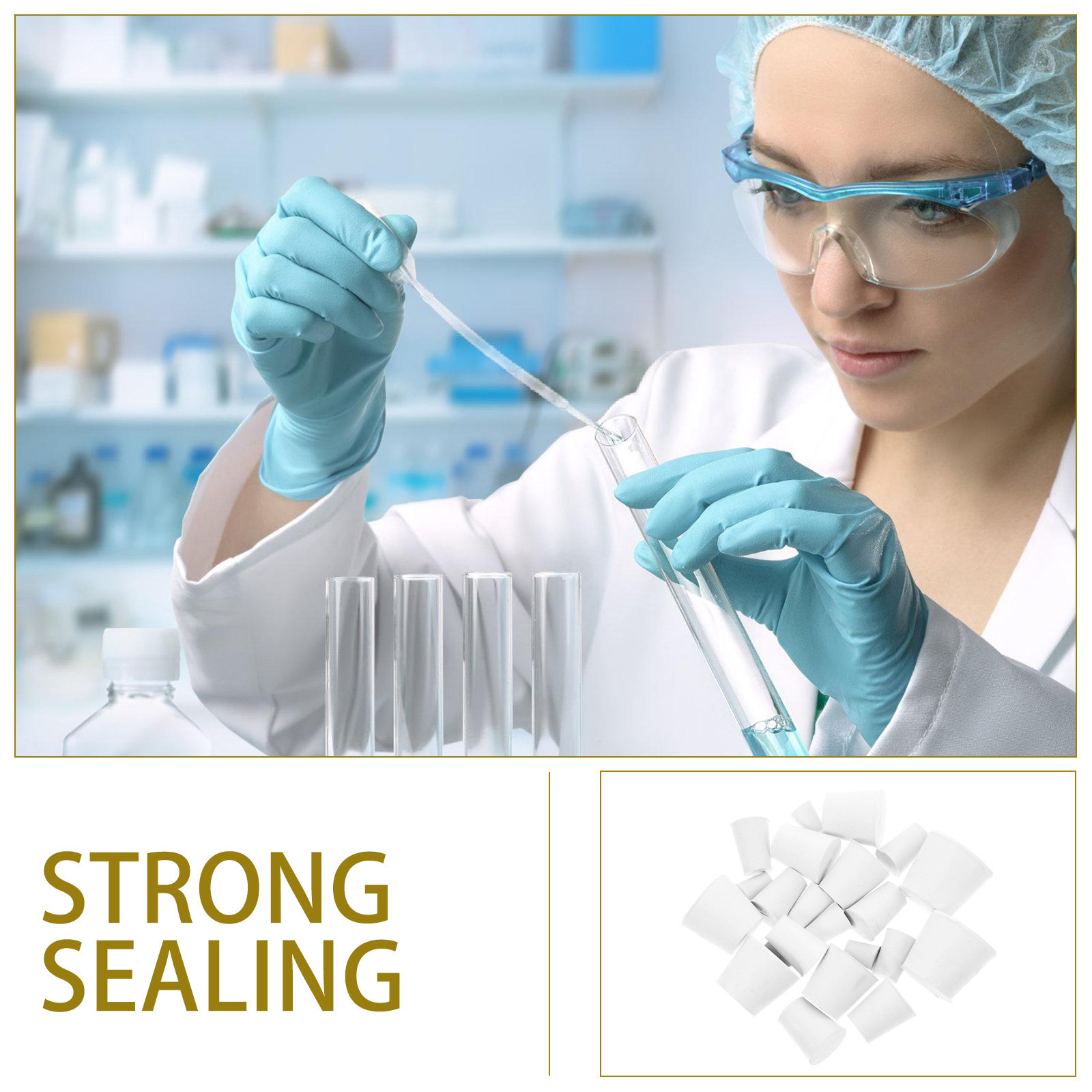 22Pcs Solid Rubber Test Tube S - Test Instruments 评论和价格