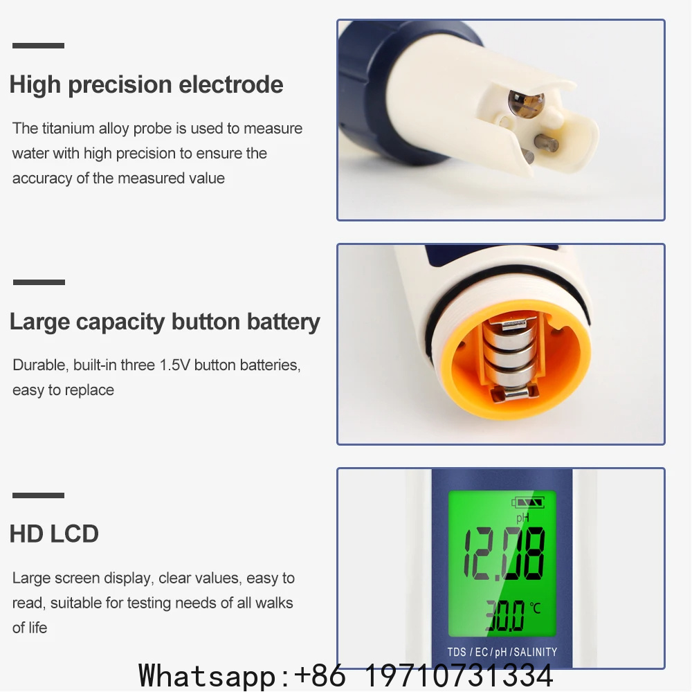 5 In 1 Digital PH Meter TDS EC - Ph Meter Digital Water Tester 评论和价格