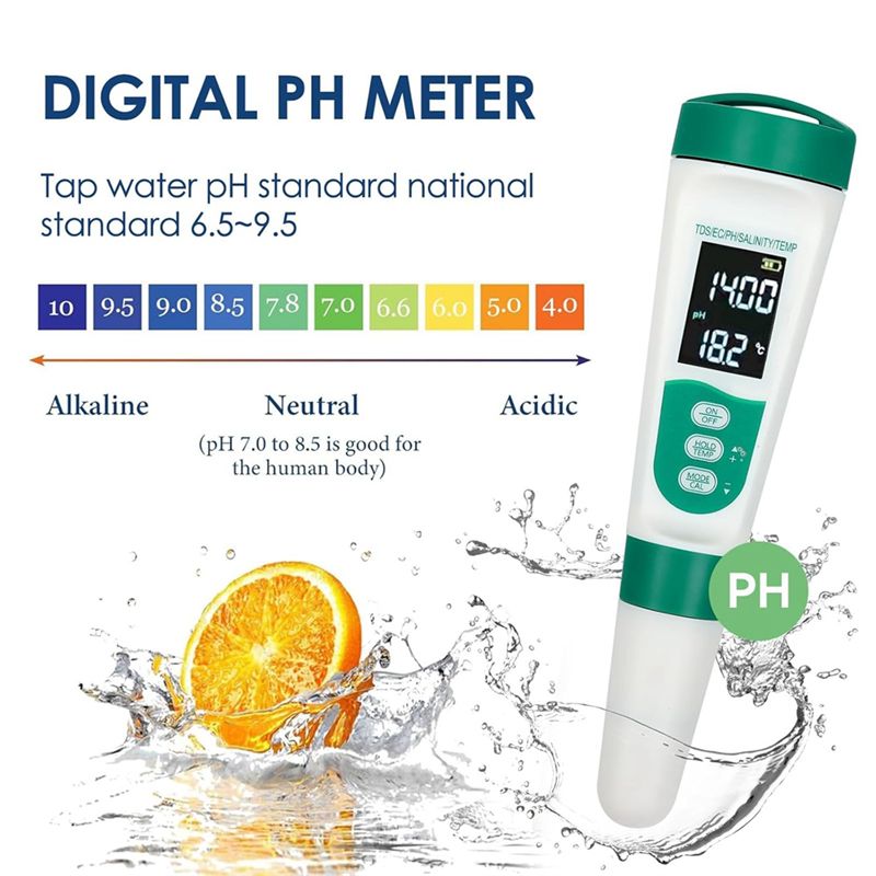 AT02-5 In1 Digital PH Meter Hi - Ph Meter Digital Water Tester 评论和价格