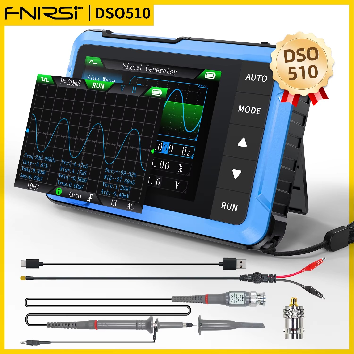 FNIRSI DSO510 10MHz Mini Handh - Fnirsi Digital Oscilloscope Handheld 评论和价格
