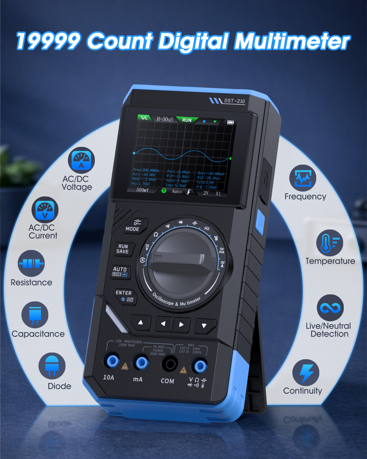 FNIRSI DST-210 3-in-1 Handheld - Fnirsi Digital Oscilloscope Handheld 评论和价格
