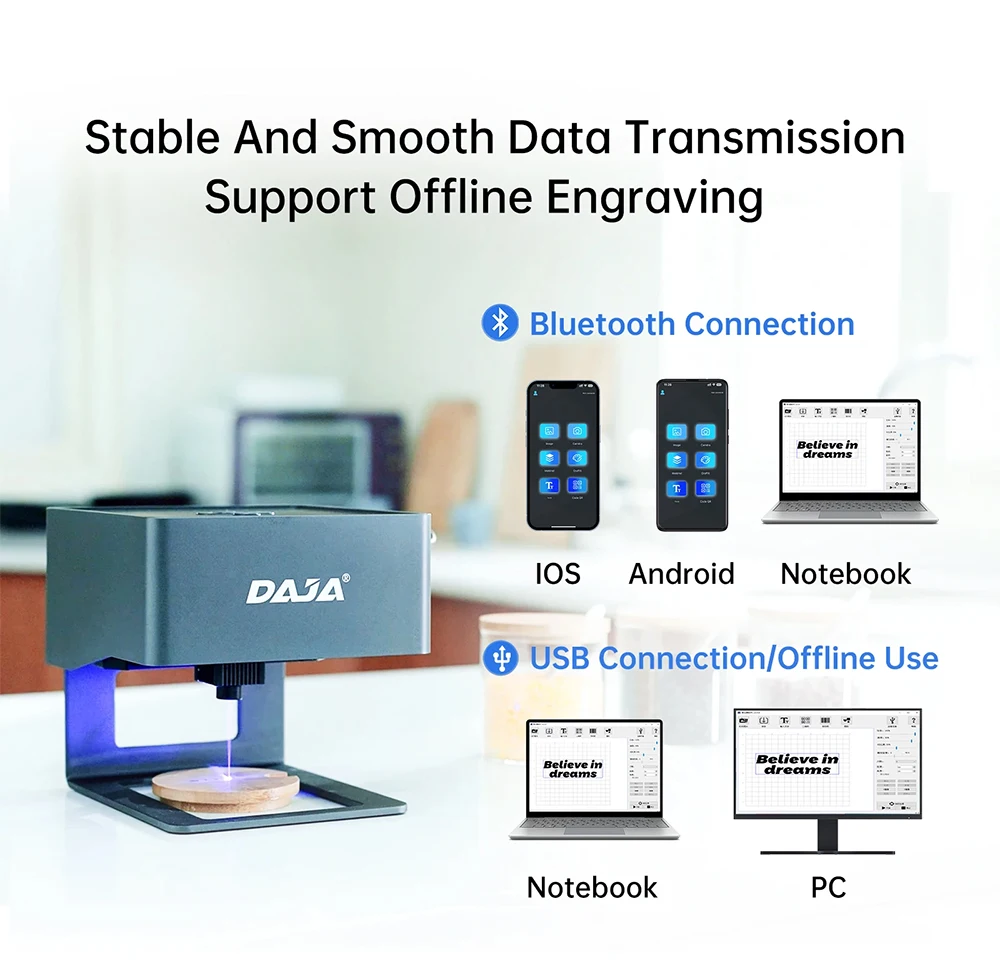 DAJA Laser Engraver CNC DIY DJ - Fiber Laser Marking Machine 30W 评论和价格