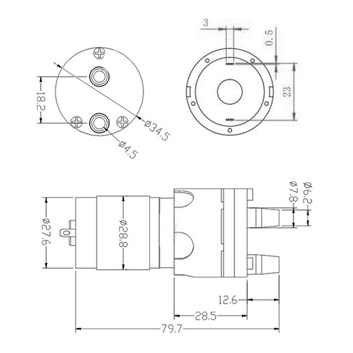 R365 Micro Water Pump Motor DC - Mini Peristaltic Pump 12V 评论和价格