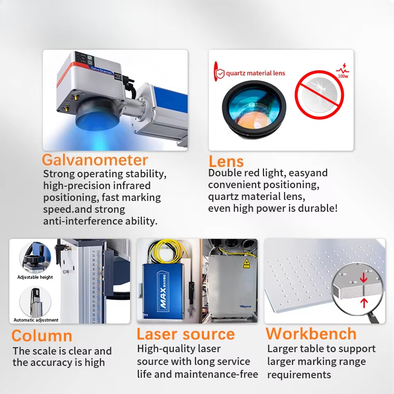 JUNFEI Jpt Raycus Galvo Co2 UV - Fiber Laser Marking Machine 30W 评论和价格
