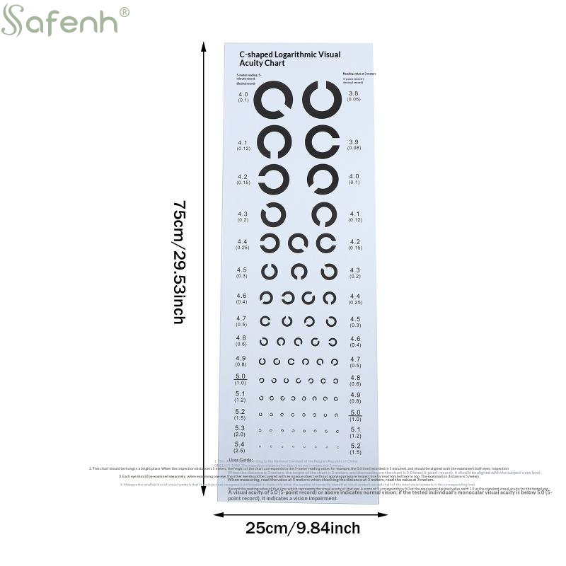 Near Vision Test Cards Vision  - Medical Supplies 评论和价格