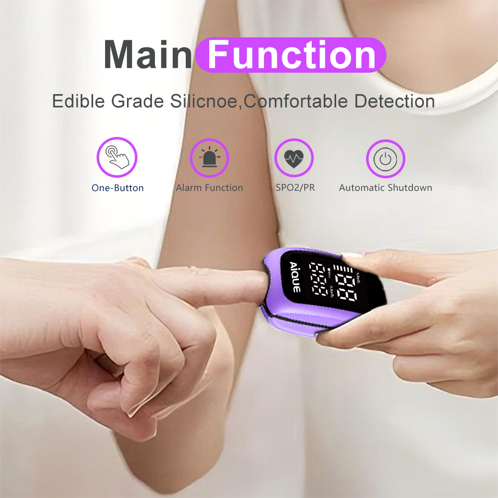 AiQUE Purple Rechargeable Oxim - Pulse Oximeter Fingertip Rechargeable 评论和价格