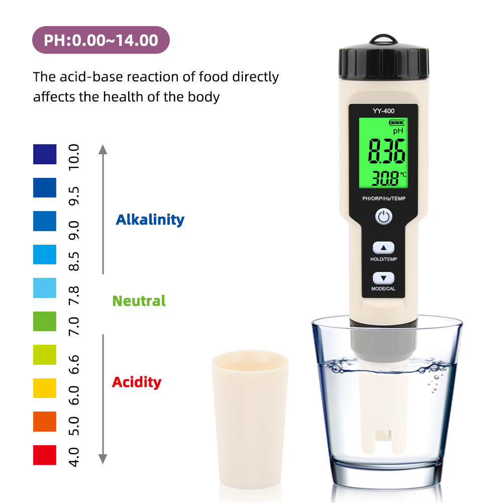 4 in 1 YY-400 PH/ORP/H2&TEM Me - Ph Meter Digital Water Tester 评论和价格
